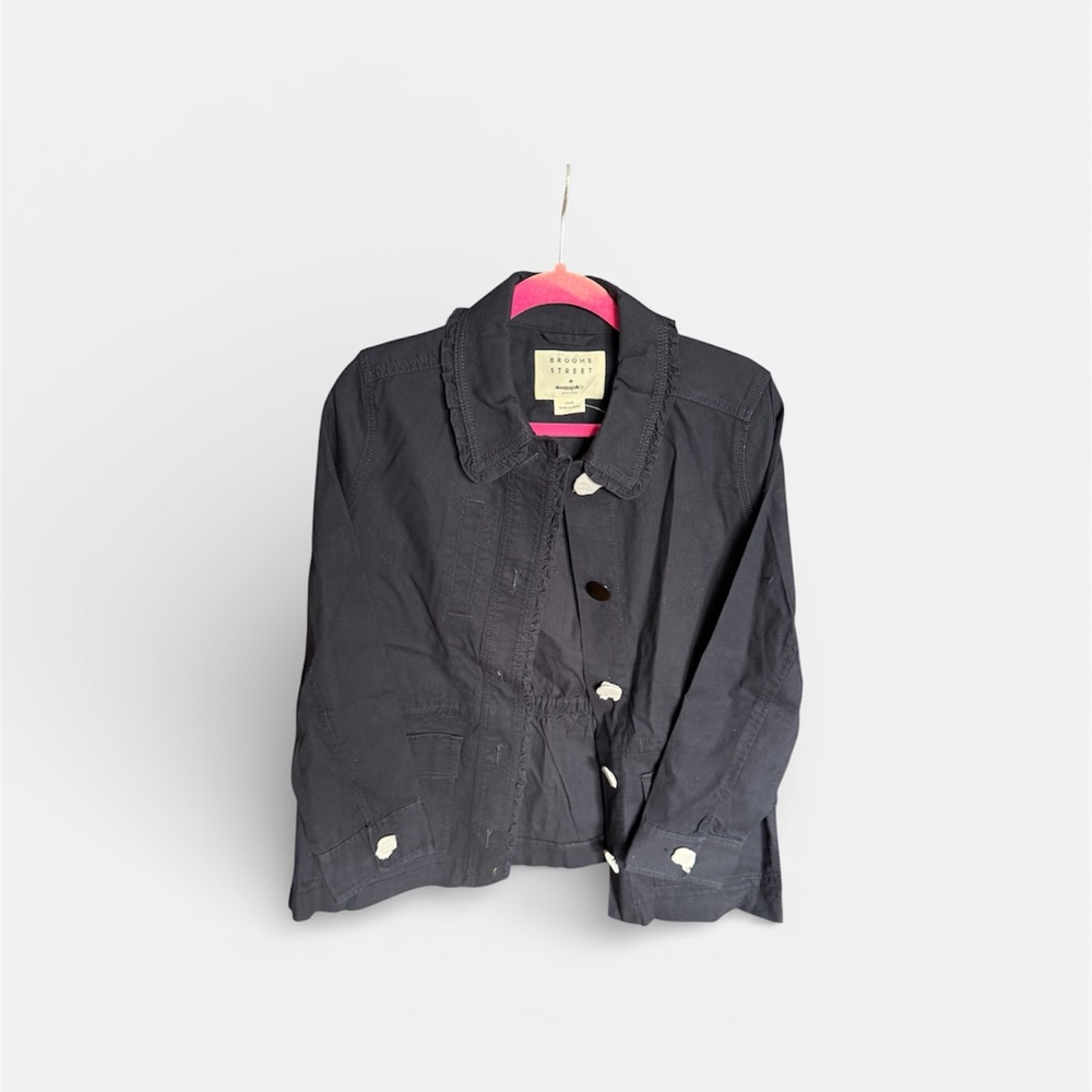 Kate Spade Blue Button-Up Jacket Medium